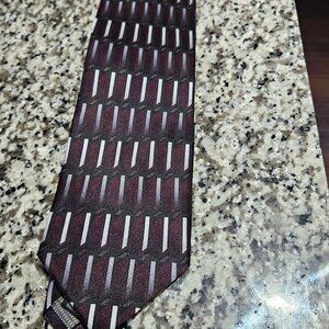 Kilburne and Finch Maroon and black neck tie